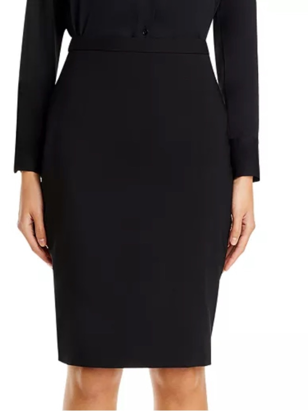 Theory Classic Black Pencil Skirt - Women's Office Skirt